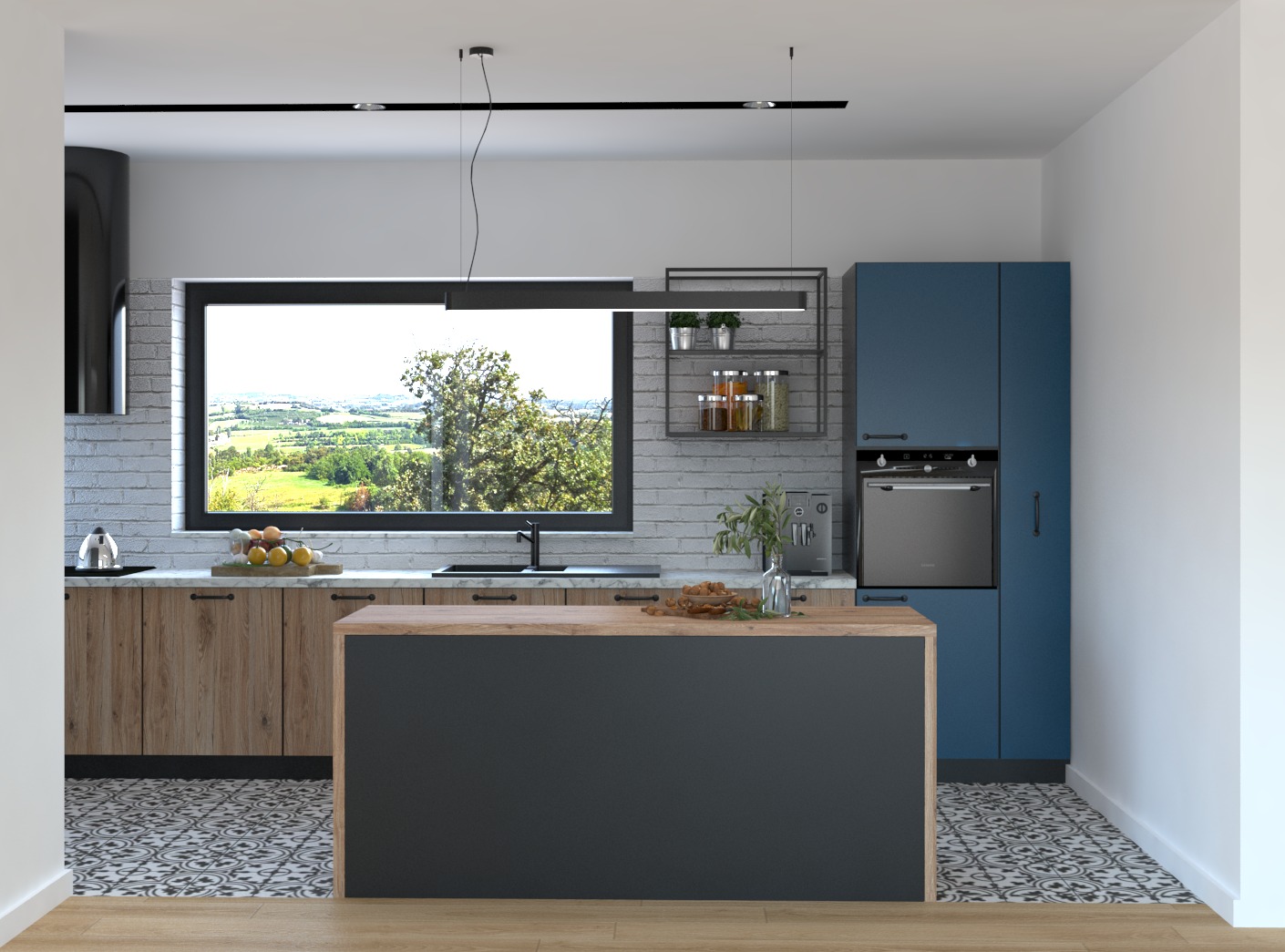 Projekt kuchni - dom jednorodzinny 01