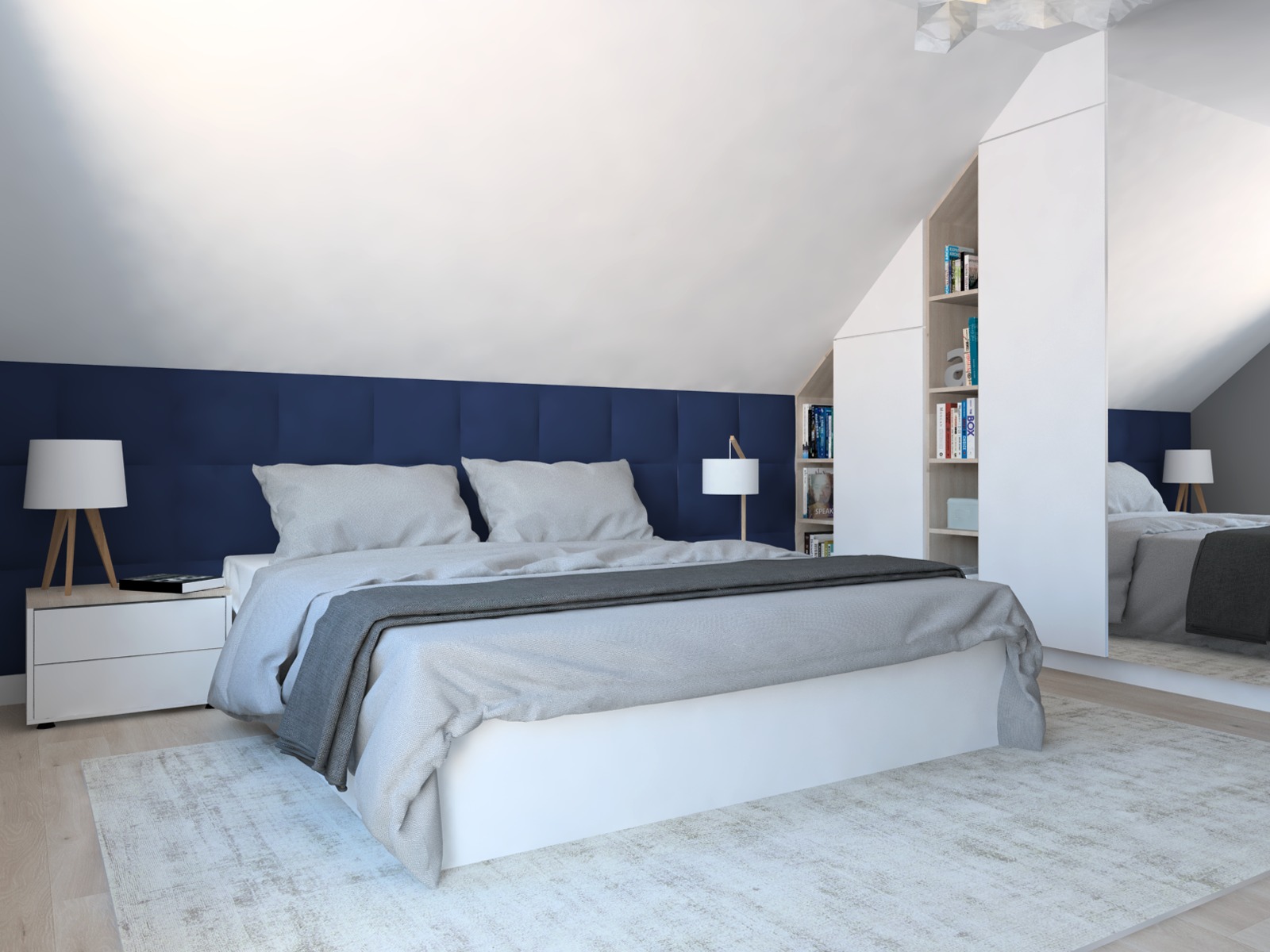 Projekt sypialni - dom jednorodzinny