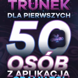 Grafika reklamowa: Darmowy trunek dla pierwszych 50 osób z aplikacją Gramy To! z datą 31.03.