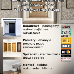 Zajmujemy sie sprzedażą drzwi wewnętrznych i zewnętrznych oraz paneli.