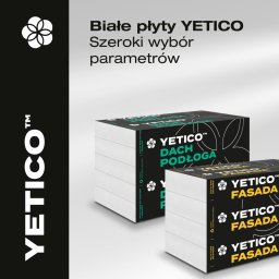 CER&BUD Marcin Ceranka - Białe płyty YETICO: dach, podłoga i fasada. Szeroki wybór parametrów. Płyty EPS do dachów i podłóg, 100% do recyklingu. Prezentacja materiałów ociepleniowych.