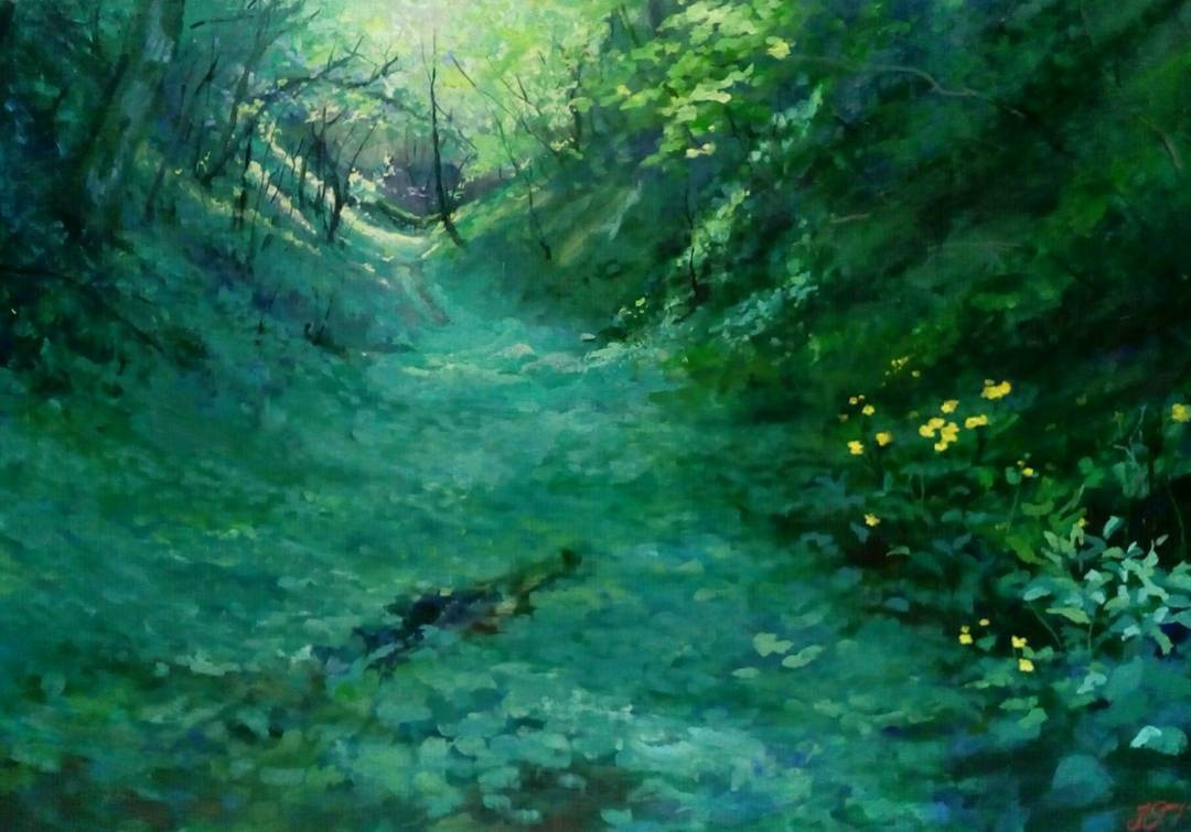 Olej, płótno, 100x70 Obraz z pleneru w Kazimierzu Dolnym