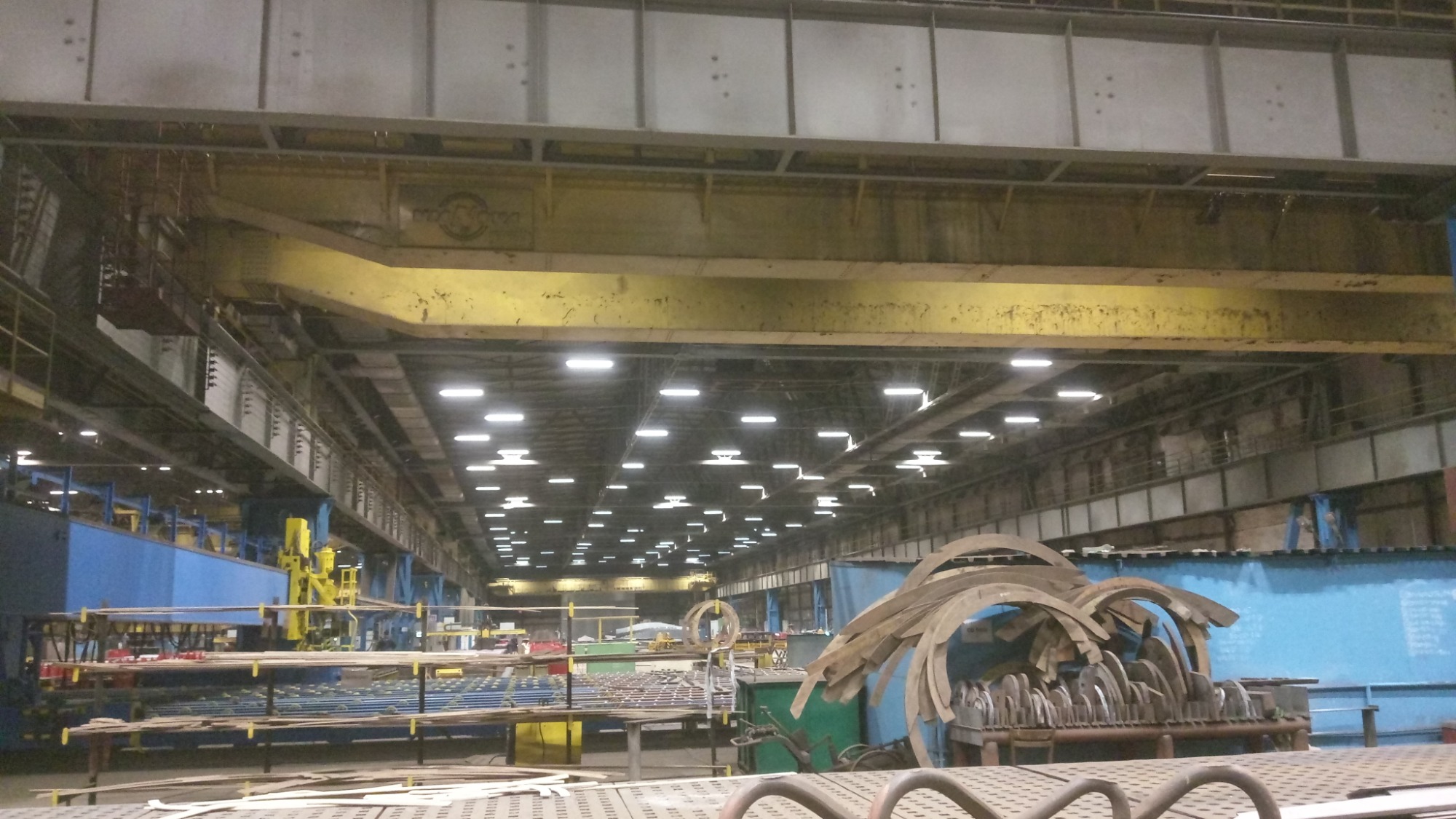 Stocznia Gdańska wymiana oświetlenie wraz z instalacją z systemem dali