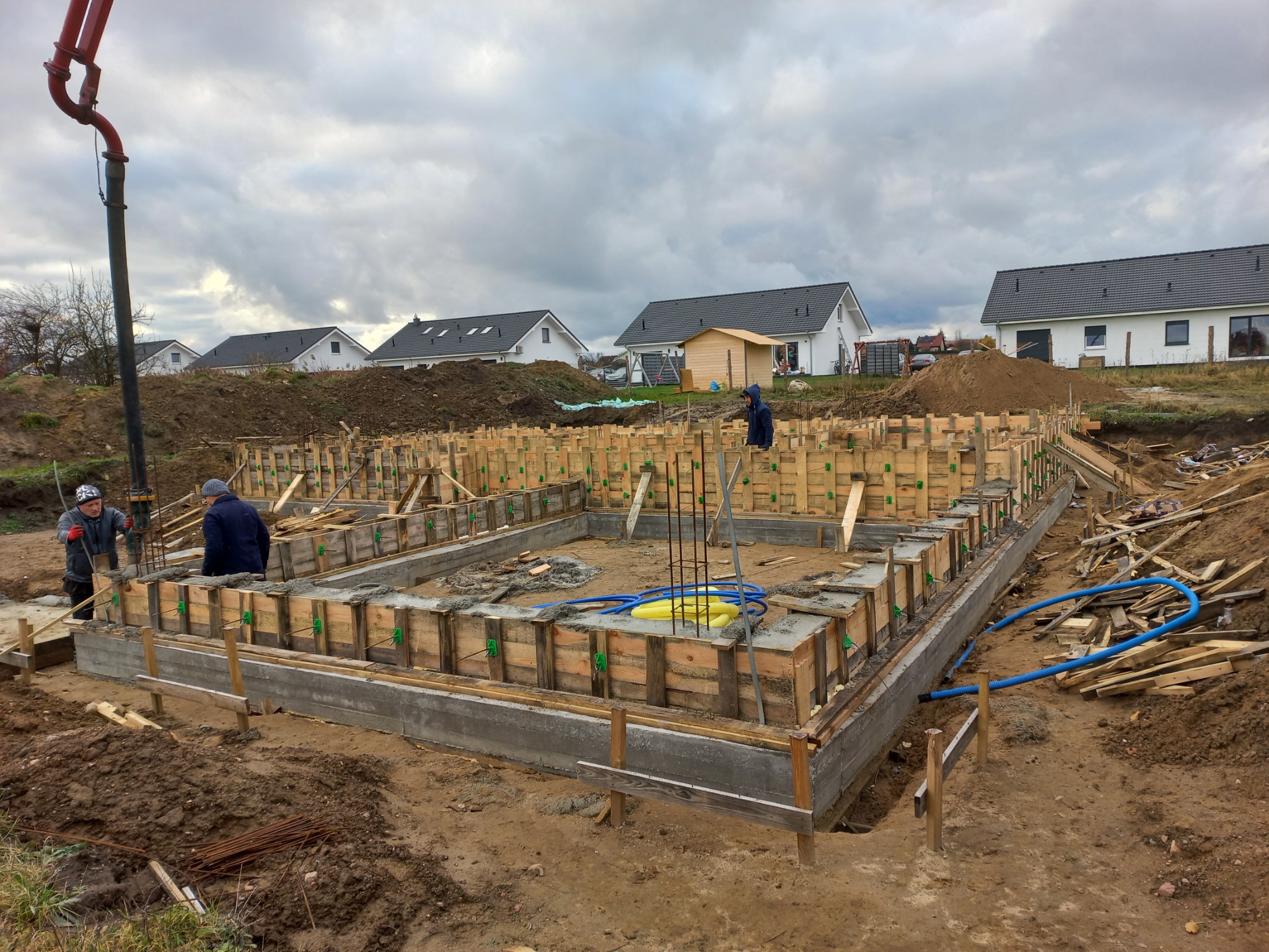 fundament monolityczny z projektu ' dom w jaskierkach '