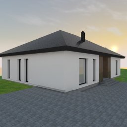 Model domu parterowego - zlecenie na projekt indywidualny - Koleczkowo, ul Sekwoi