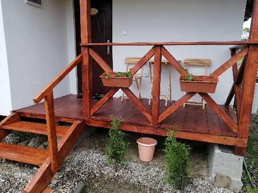 Schody, taras, barierka na domek letniskowy