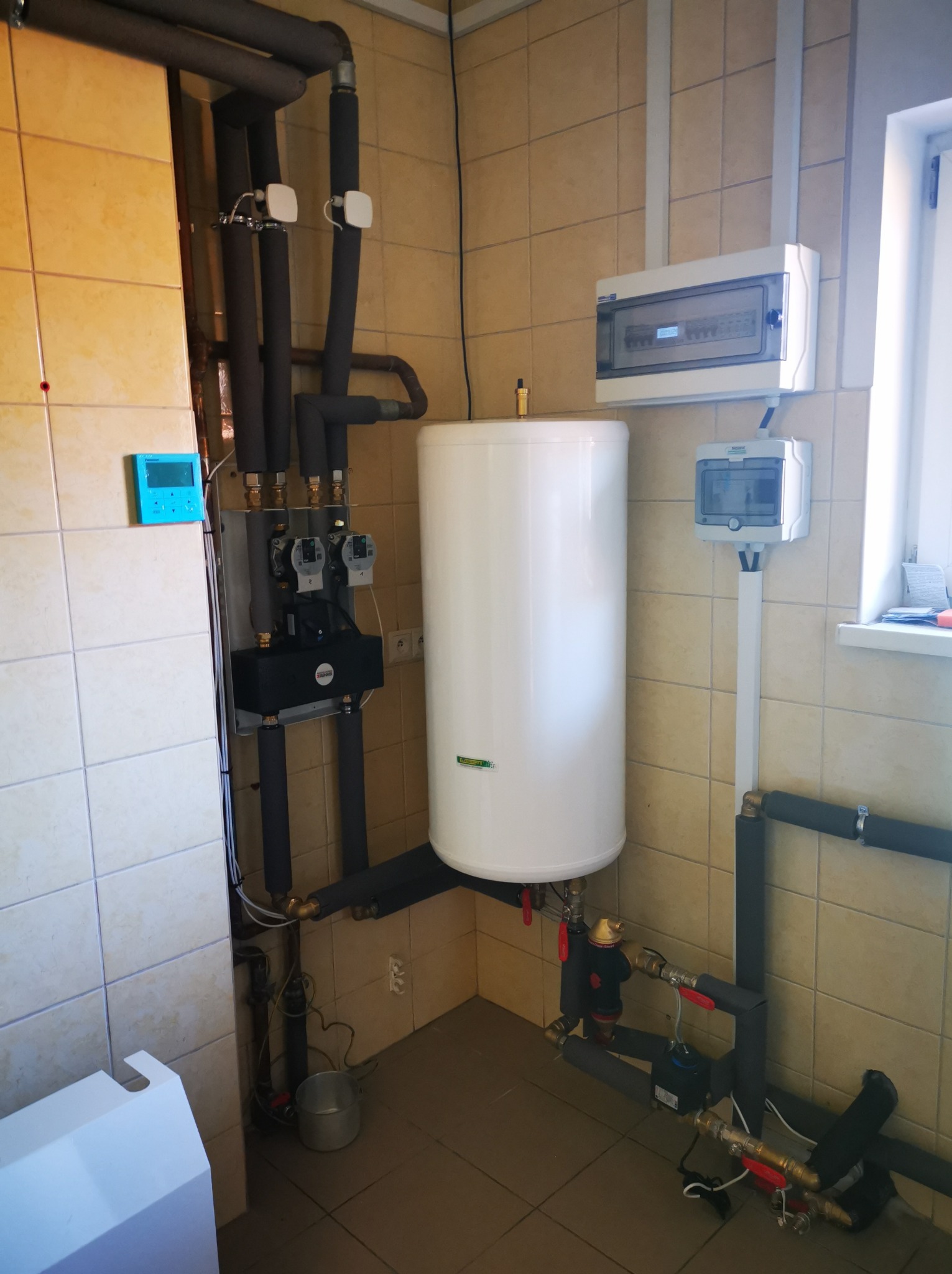 kotłownia z pompą monoblokową Panasonic