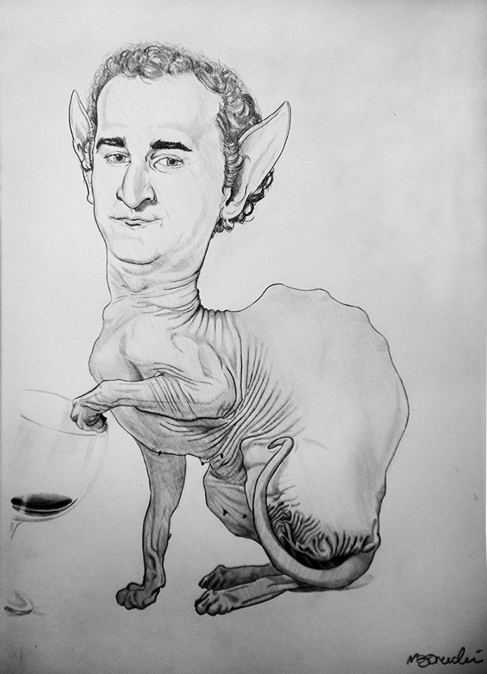 'KOTerski', Karyatura, Rysunek ołówkowy, A4