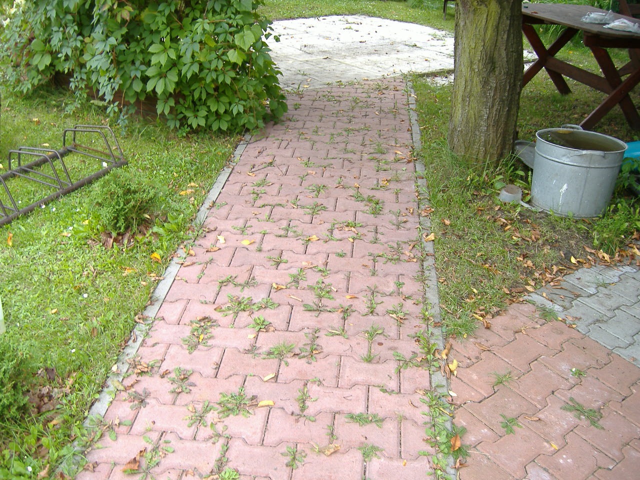 Kostka brukowa przed czyszczeniem