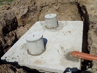 Szambo o poj. 10m3 dwukomorowe.