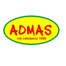 Logo Studium Języków Obcych Admas z rokiem założenia 1996 umieszczone w zielonej elipsie na żółtym tle.