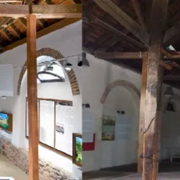 Konstrukcja wsporcza spójna z istniejącą, w celu instalacji wystawy.