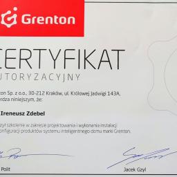 certyfikat Grenton 