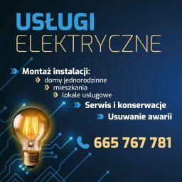 Usługi Elektryczne

Montaż Instalacji:

- Domy jednorodzinne
- Mieszkania
- Lokale usługowe

* Serwis i konserwacje:

- Maszyny produkcyjne (Napędy elektryczne i sterowanie)
- Oświetlenie zewnętrzne
- Elektronarzędzia 

* Usuwanie Awarii