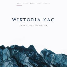 Realizacja strony dla kompozytor Wiktorii Zac