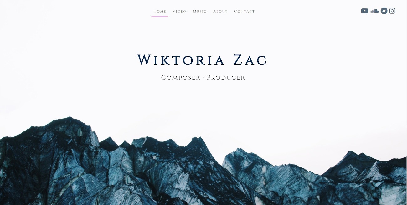 Realizacja strony dla kompozytor Wiktorii Zac
