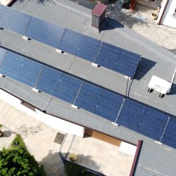 Wolsztyn - 9.52 kW, panele Bauer, mikroinwertery Huayu, konstrukcja na dach płaski