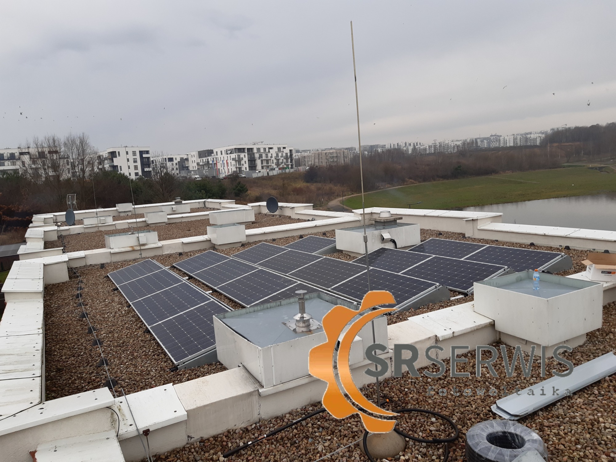 Instalacja na dachu płaskim o mocy 5,8 kWp - Gdańsk