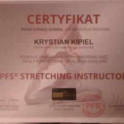 Certyfikat: Stretching Instructor