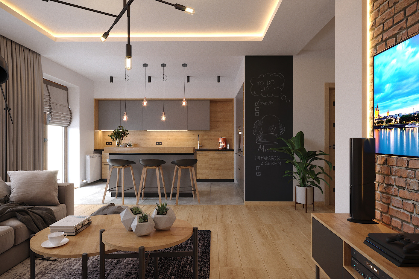 Projekt wnętrz w Siechnicach.