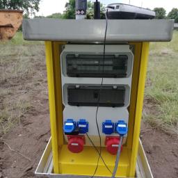 Złącze chowane w ziemi. Plac społeczny Wrocław