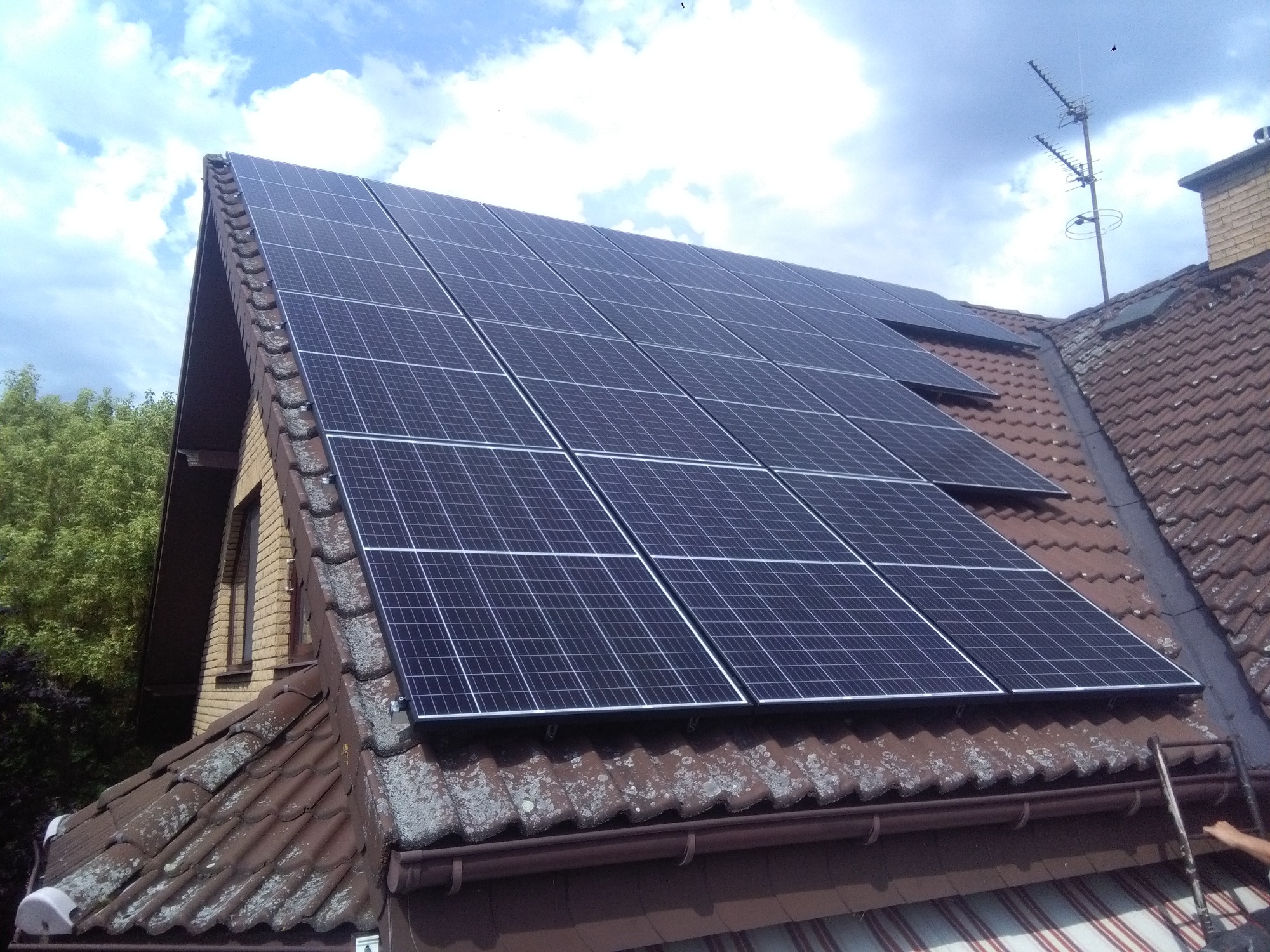 Fotowoltaika w Jeziorkach koło Piły moc 6.27 kW.