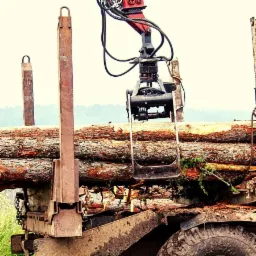 Transport kłód do tartaku