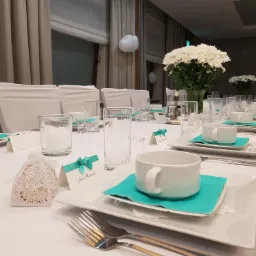 Przykładowy wystrój sali weselnej.