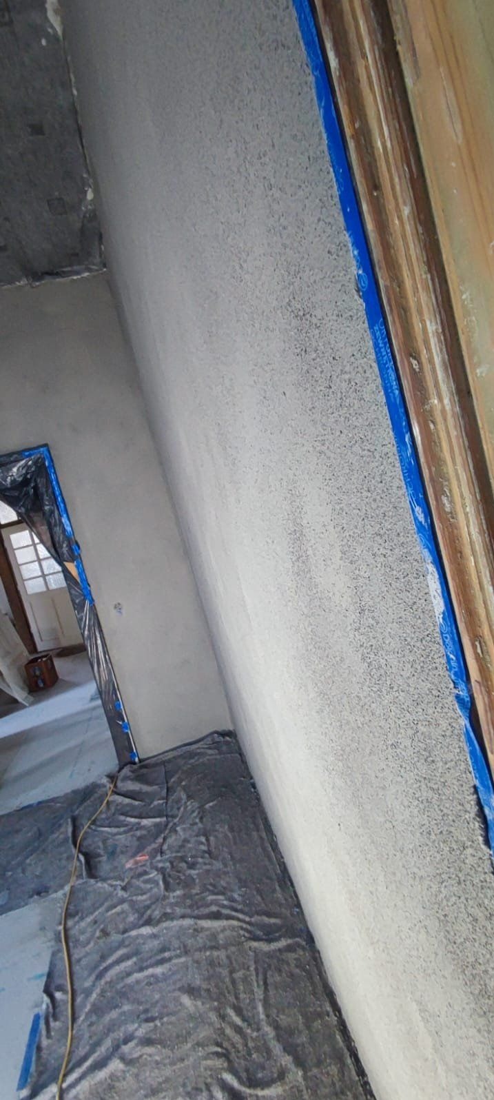 Tynk Czysto wapienny. gruboziarnisty , Efekt po zacieraniu