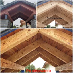 Drewno tez pięknie wygląda po wyczyszczeniu