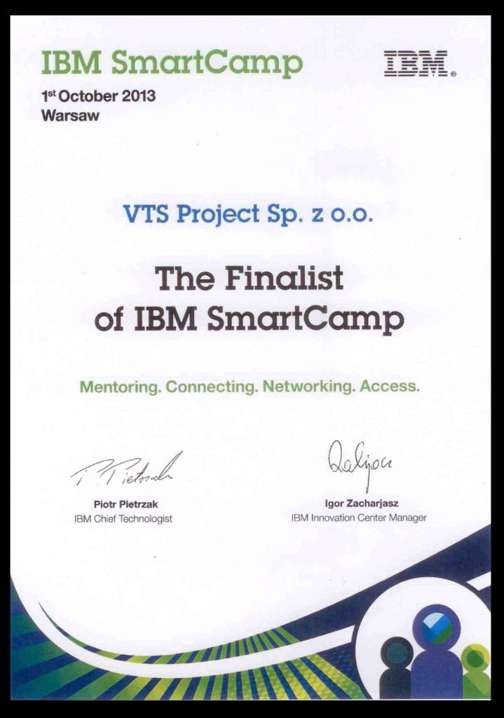 Nagroda dla naszego projektu VTS - zdalnej aplikacji do rozliczania czasu pracy kierowców