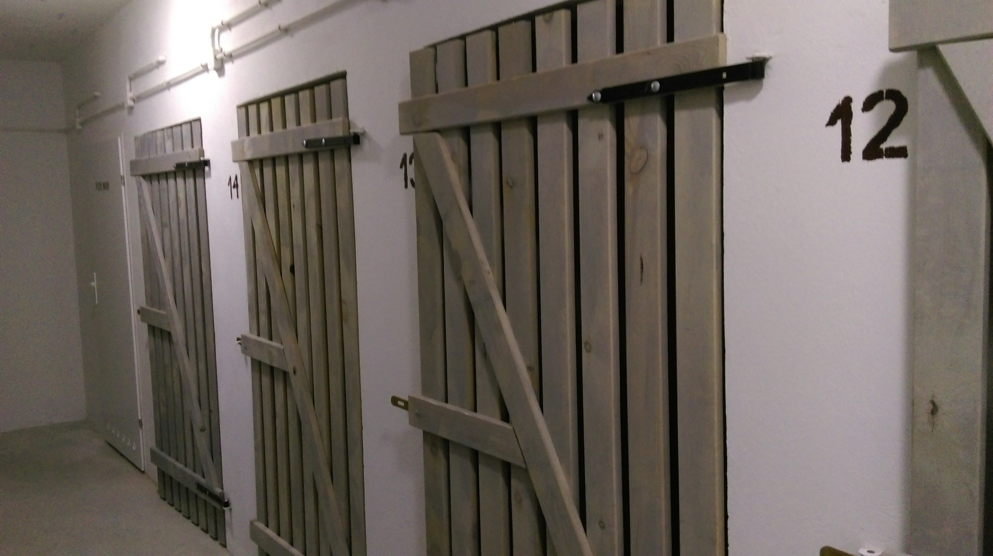 Drzwi piwniczne w budynku SM 'Zieleniec' w Toruniu ul. Gdańska