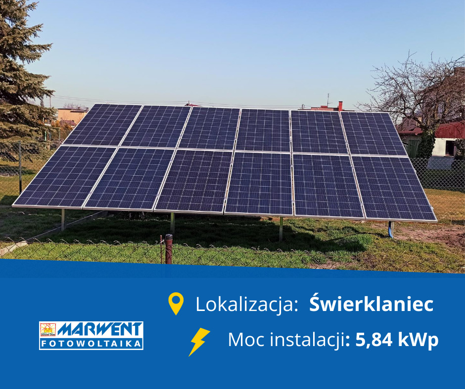 Fotowoltaika Marwent Lokalizacja - Świerklaniec Moc: 5,84 kWp