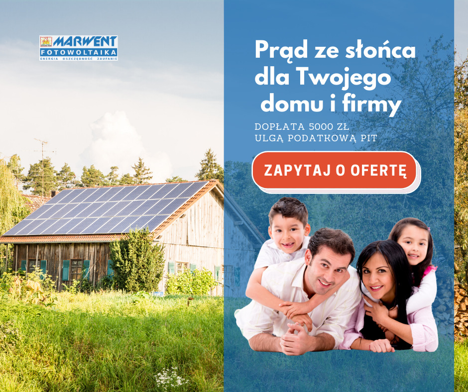 Skorzystaj z dofinansowania 'Mój Prąd' i odbierz 5000 zł dofinansowania.