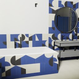 projekt łazienki w stylu Bauhaus