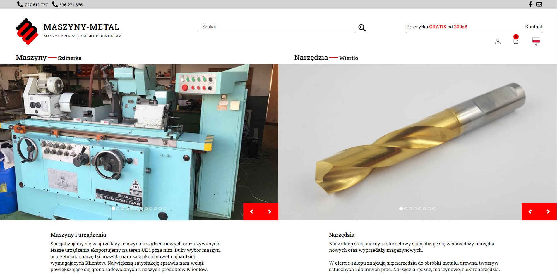 Sklep z maszynami i narzędziami