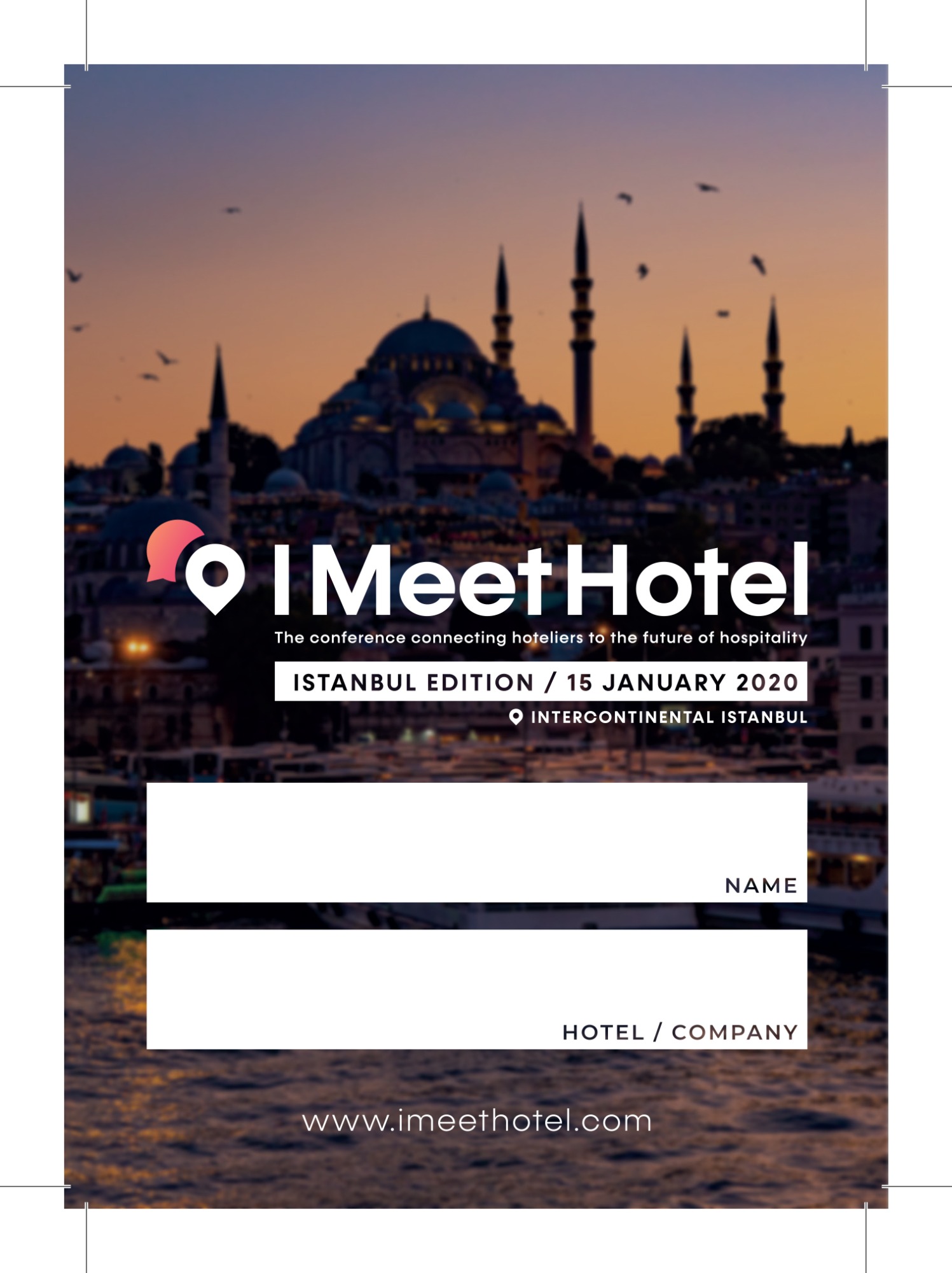 I Meet Hotel - projekt identyfikatora
