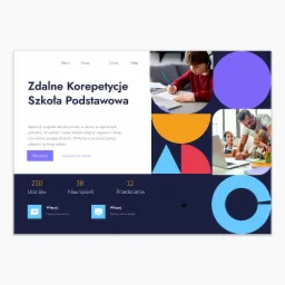 Projekt strony głównej platformy e-learningowej
