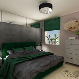 Projekt sypialni z zielonymi dodatkami