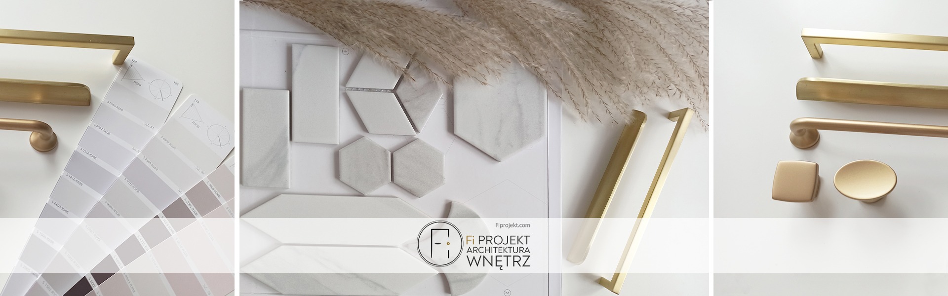 Projektowanie wnętrz w Białymstoku. Zdjęcia przedstawia dobór materiałów do projektu.