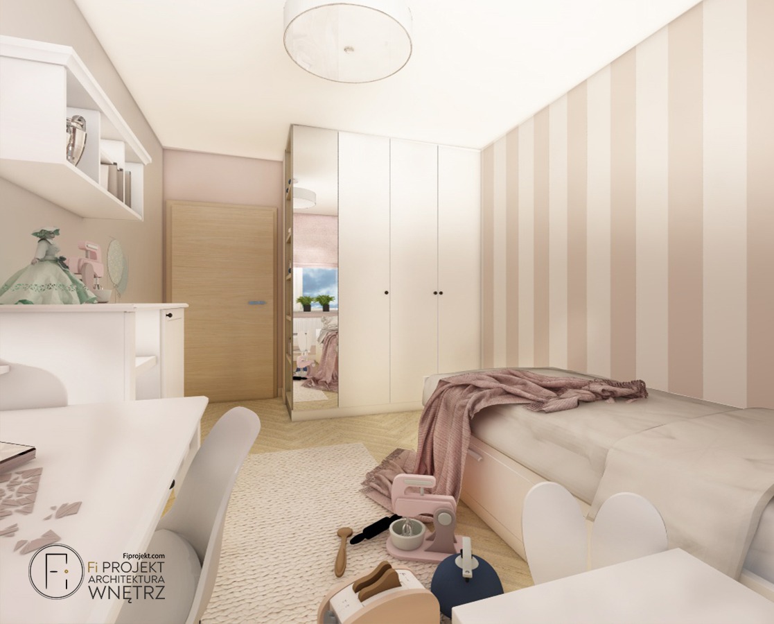 Pokój dziewczynki- widok na szafę