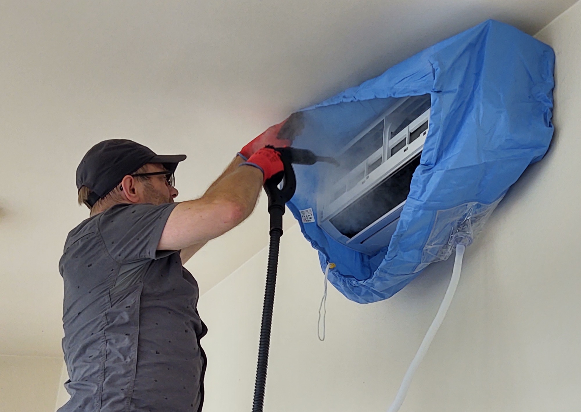 Proces czyszczenia, odkażania suchą parą