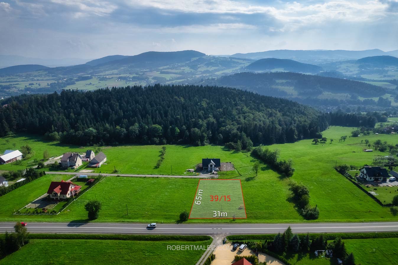 Zdjęcia działki z drona