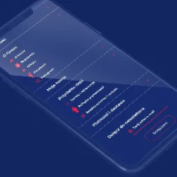 Ekran smartfona prezentujący interfejs mobilnej strony internetowej z menu 'Kontakt', 'O firmie', 'Moje konto', 'Przydatne linki', 'Płatności i dostawa' oraz formularzem zapisu do newslettera...
