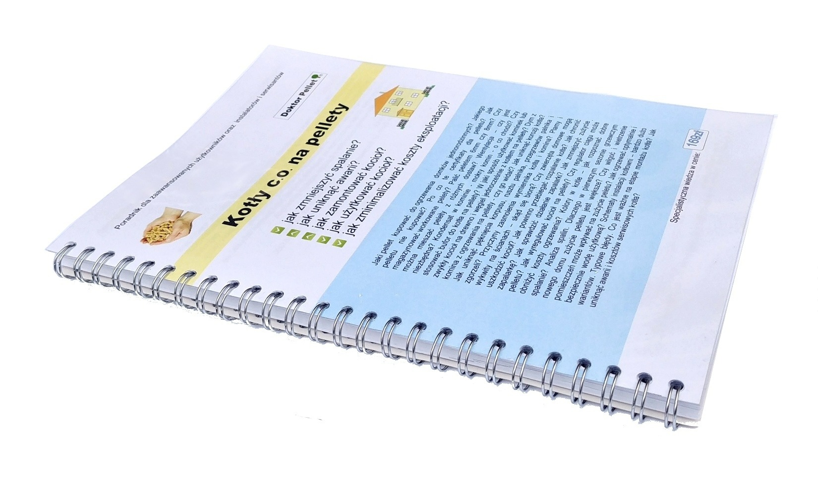 Książka, poradnik na temat kotłów na pellety