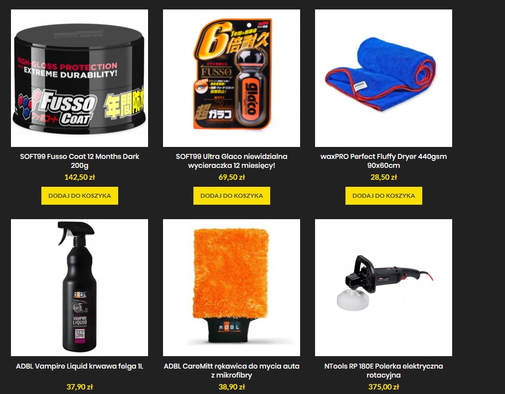 Kosmetyki samochodowe Zadbanabryka