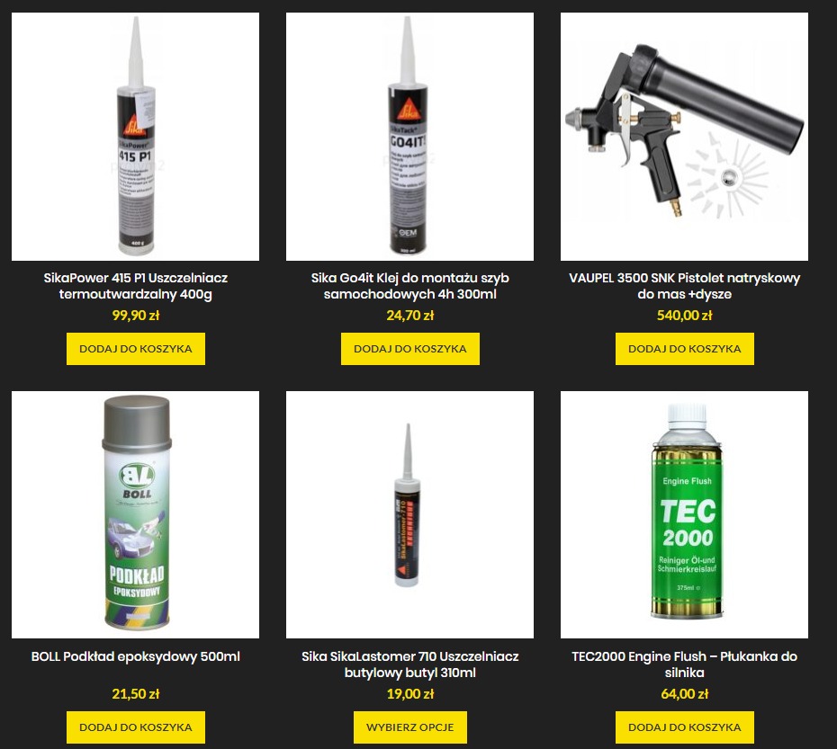 Chemia warsztatowa Zadbanabryka