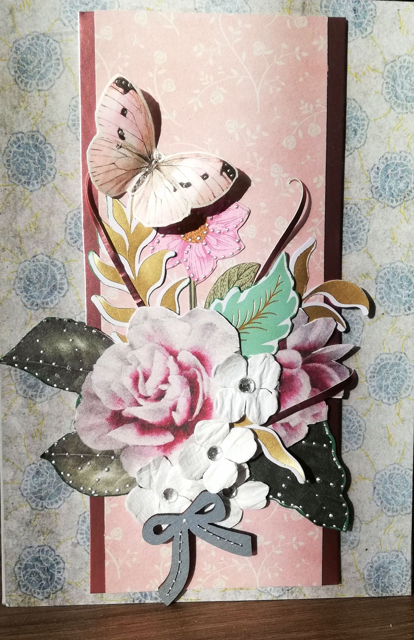 Kartka imieninowa. Scrapbooking.