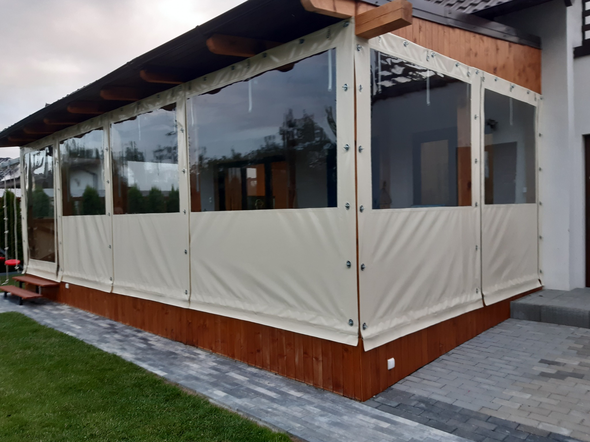 plandeka zabudowa altany