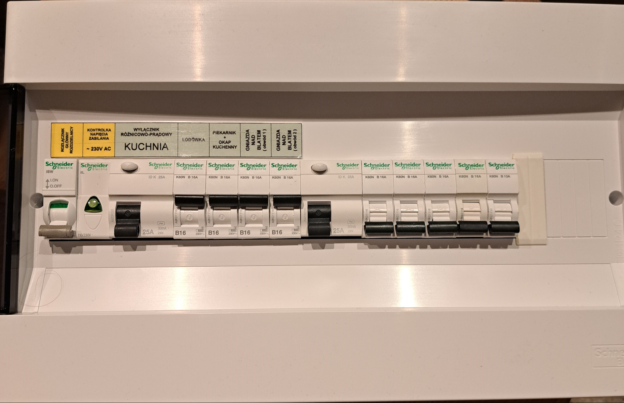 Wykonanie Nowej Instalacji Zasilającej dla Obwodów Kuchennych Oraz Nowej Rozdzielnicy Mieszkaniowej